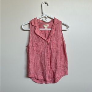 Anthropologie (Maeve) Button Down Tank Rose
